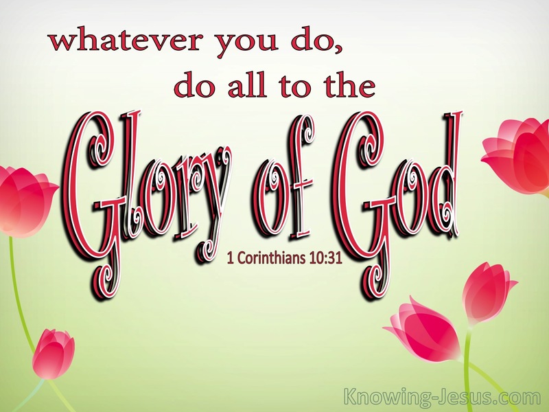 1 Corinthians 10:31 Do All To The Glory Of God (red)